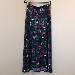 Navy blue shimmery Medium Lularoe Maxi Skirt